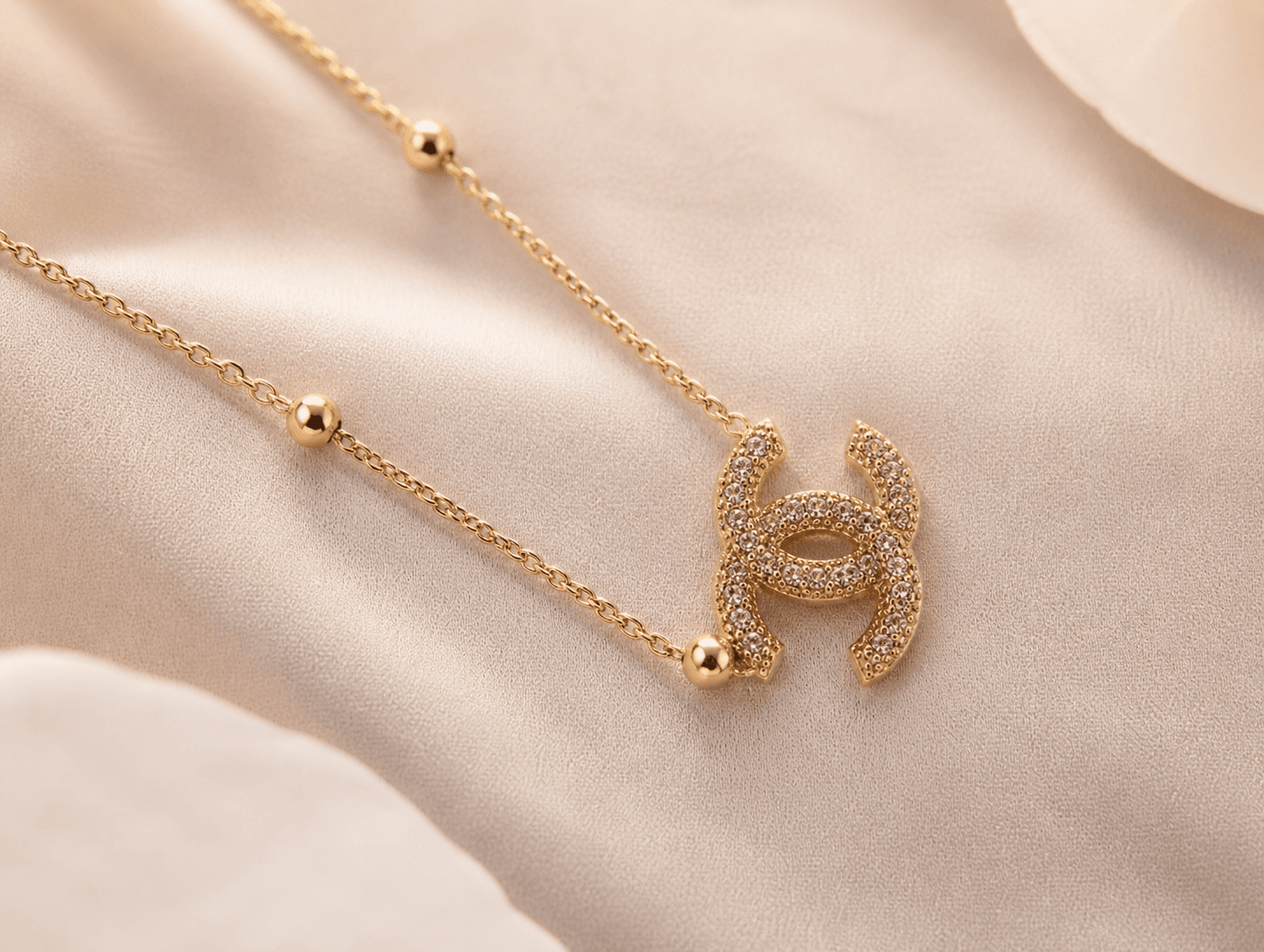Crystal Designer Gold Plated Necklace for Women - view 1