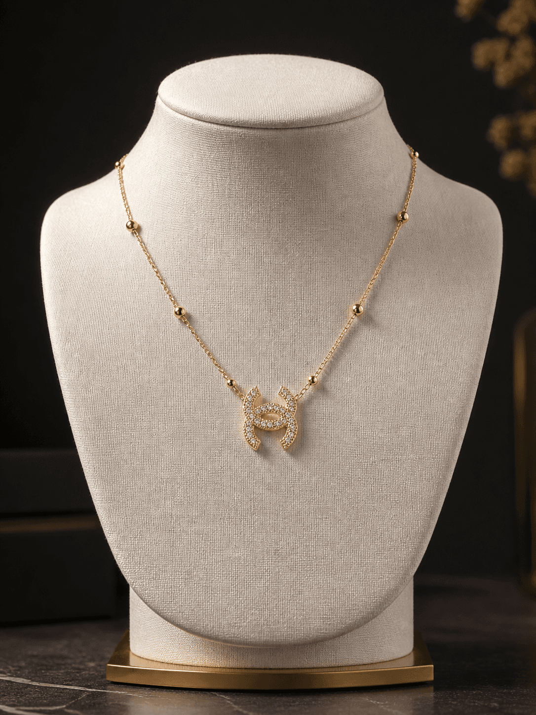 Crystal Designer Gold Plated Necklace for Women - view 3