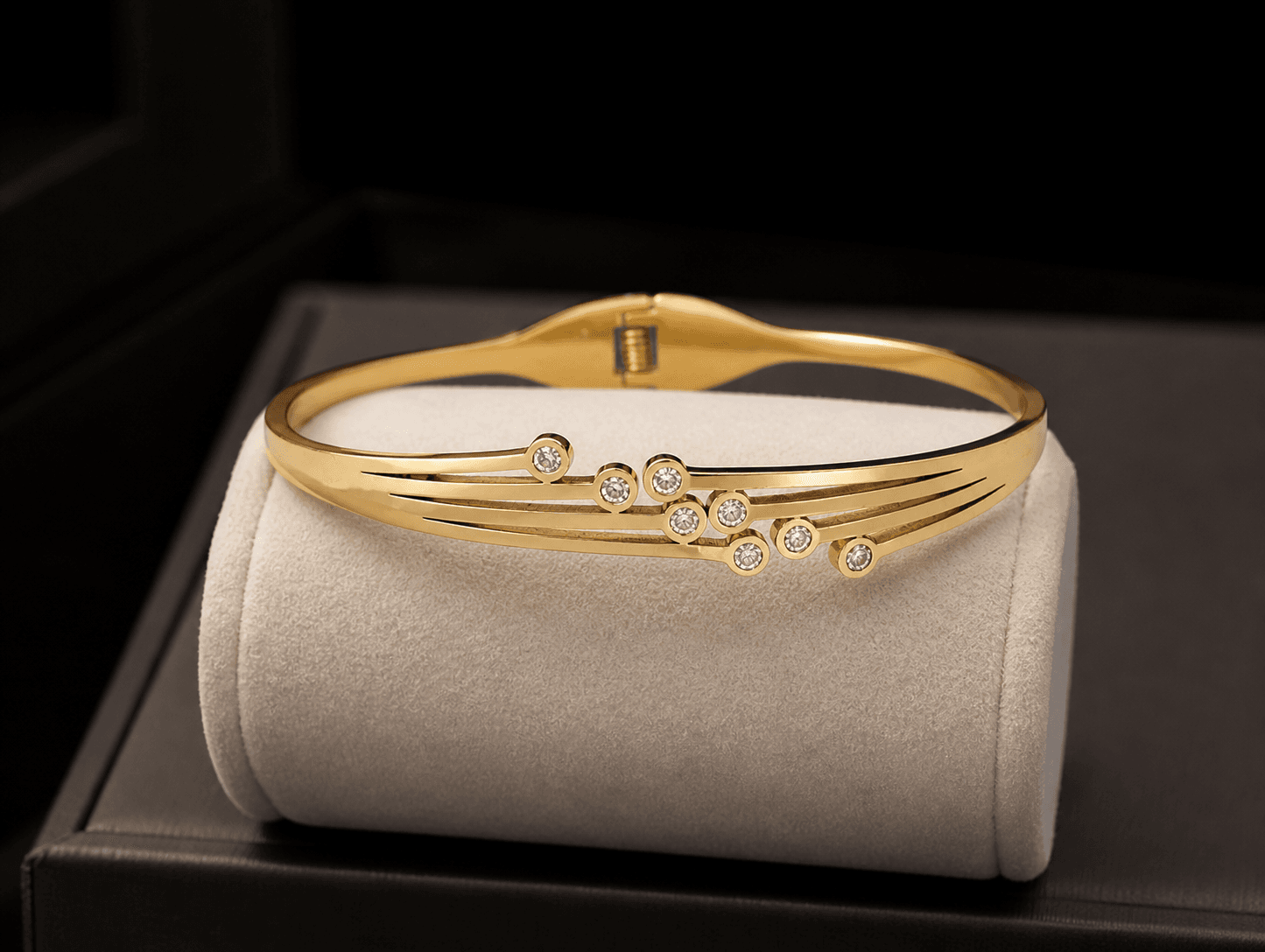 Crystal Wave Gold Plated Bracelet for Women - view 1